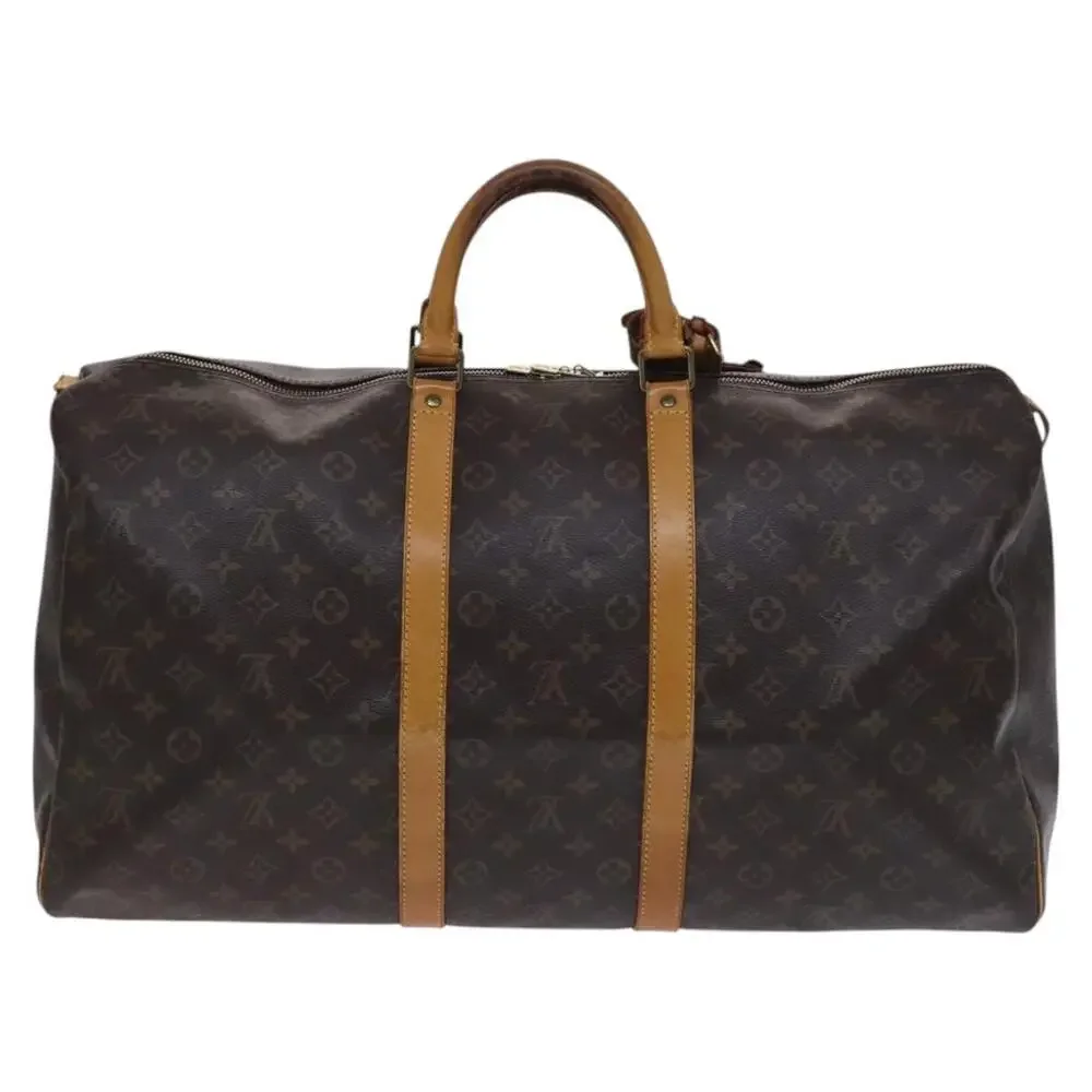 LOUIS VUITTON Monogram Keepall 55 Boston Bag M41424